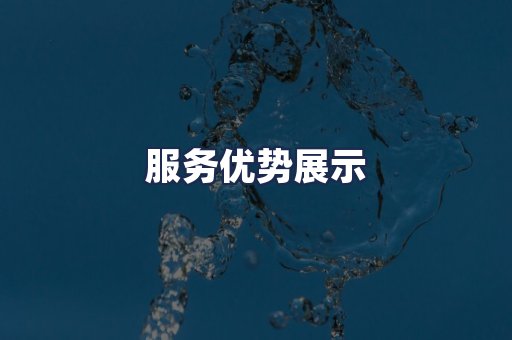 服务优势展示